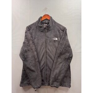 The North Face Osito Full Zip Fleece Jacket Gray Womens XL Charcoal High Pile